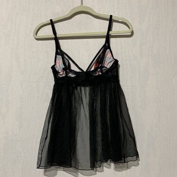 Victoria’s Secret Plaid Panel Sheer Bottom Teddy Tank Top - Picture 5 of 6